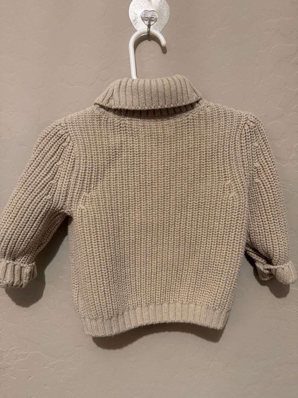 Tommy Bahama Cream Shawl Collar Knit Cardigan for Kids - Picture 3 of 3